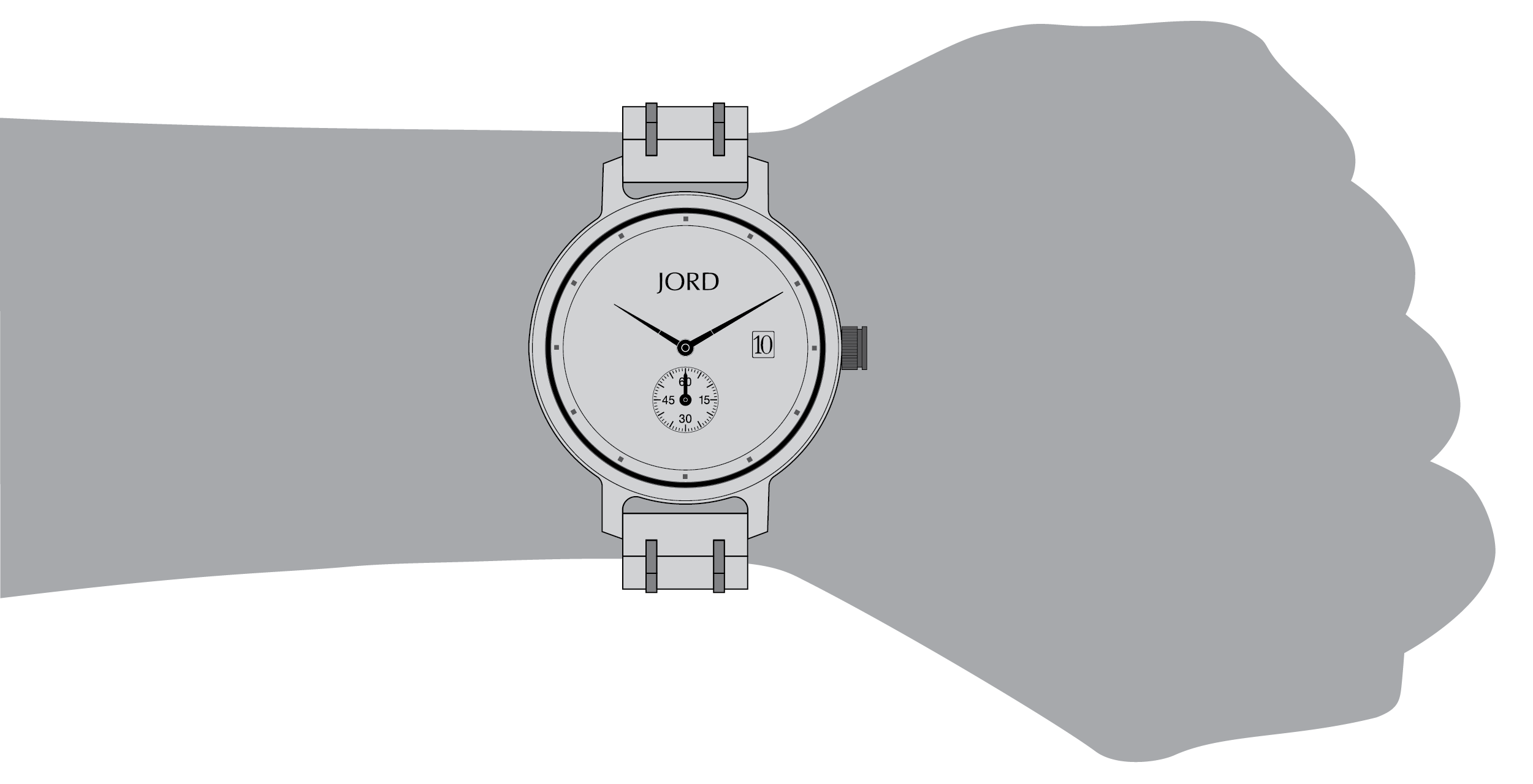 Hyde - Olive & Forest Green Wrist Sizing Reference